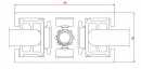 TERNO Universal dělící příčka 1000mm stříbrná