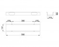 MILADESIGN kanał kablowy zawieszany Linear LN0003 srebrny