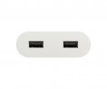 VersaPick, 2x USB, owalny, biały matowy RAL 9003
