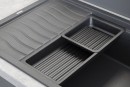 Ociekacze (2 szt.) do naczyń w zlewie 440x185mm i 205x183mm czarne