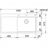 FRANKE Zlewozmywak MTG 611 /7L 1000 x 515 onyx