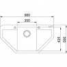 FRANKE Zlewozmywak MRG 612 E 960 x 500 onyx