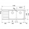 FRANKE Zlewozmywak NEX 621/7L 1160 x 510 3 1/2