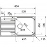FRANKE Zlewozmywak SRX 611-86 LB 860 x 500 prawy