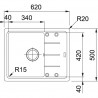 FRANKE Zlewozmywak BFG 611-62 620 x 500 kaszmir