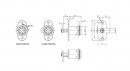 StrongLocks Zamek bagnetowy z haczykiem, z wkładką wymienną,18mm, prawy