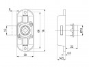 K-StrongLocks Zamek baskwilowy z wymienną wkładką, z drążkami 1000mm, prawy