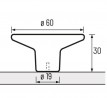 HETTICH gałka 9266141 Tardiano 60 imitacja stali nierdzewnej