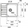 FRANE zlew SKN 611-63 635 x 500mm stal nierdzewna