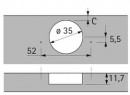 HETTICH 9043361 Intermat nakł. bez sprężyny P2O