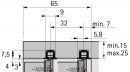 HETTICH 9239329 SlideLine M 1-torowy profil do wciskania, alu elox, 4000mm