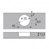 HETTICH 9071223 Sensys 8645i nakładany 110° SiSy, 45x9.5, wkręt