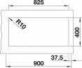 BLANCO 523593 zlewozmywak SUBLINE 480/320-U kawowy InFino manualny SILGRANIT