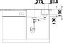 BLANCO 523571 zlewozmywak SUBLINE 340/160-F biały Silgranit InFino manualny