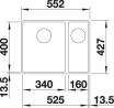 BLANCO 523571 zlewozmywak SUBLINE 340/160-F biały Silgranit InFino manualny