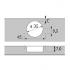HETTICH 9094300 Sensys 8646i nakładany 110° SiSy,do grub. od10mm, 45x9.5, na wkr