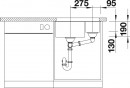 BLANCO 523548 zlewozmywak SUBLINE 340/160-U antracyt InFino manualny SILGRANIT