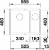 BLANCO 523548 zlewozmywak SUBLINE 340/160-U antracyt InFino manualny SILGRANIT