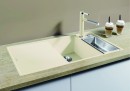 BLANCO 523492 zlewozmywak AXIA III 6S-F biały InFino z korkiem SILGRANIT PuraDur