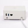 VersaQ HUB 1x 230V, 1x RJ45. USB-A+C 5V, 1x HDMI, bezprzew. ład. Qi,biały,Schuko