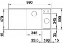 BLANCO 523483 zlewozmywak AXIA III 6S-F antracyt z korkiem SILGRANIT PuraDur