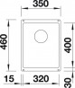 BLANCO 523406 zlewozmywak SUBLINE 320-U antracyt manualny SILGRANIT PuraDur