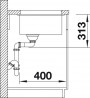 BLANCO 523426 zlewozmywak SUBLINE 400-U biały InFino manualny SILGRANIT PuraDur