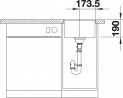 BLANCO 523417 zlewozmywak SUBLINE 320-F szarość skały Silgranit InFino manualny