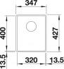 BLANCO 523417 zlewozmywak SUBLINE 320-F szarość skały Silgranit InFino manualny