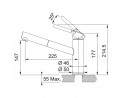 FRANKE Baterie FC 3055.084 ORBIT chrom/š.kámen s vytahovacím perlátorem