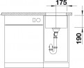 BLANCO 523410 zlewozmywak SUBLINE 320-U biały InFino manualny SILGRANIT PuraDur