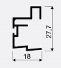 SEVROLL 05306 Faworyt II rączka 16/18mm 2,7 m, czarna matowa