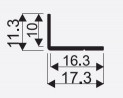 SEVROLL 05297 kątownik Mini 17x11mm 2,35m czarny mat