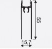 SEVROLL 03604 listwa pozioma dolna 3m 10mm czarny mat