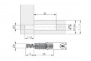 IF-PAD trzpień łączący  8 mm/30+11mm zielony