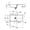 GROHE 31641AP0 Dřez K400 60-C 1000 x 500mm granitová černá