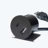 VersaPick, 1x USB A/C, okrągły, cyna