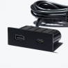 VersaPick, 1x USB A/C, prostokąt, czarny matowy
