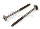 Śruba meblowa M6x100 antik bronz z płaskim łbem 17mm