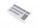 GOLLINUCCI Organizer łazienkowy z akcesoriami o gł. 450 mm, biały 241x422x53