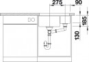 BLANCO 523747 zlewozmywak SUBLINE 350/150-U czarny InFino manualny PuraPlus