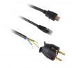 VersaTurn 2x 230V, 1x USB A/C 5V, 1x RJ45, HDMI czarne szkło