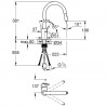 GROHE 31483DC2 Bat. kuch.Concetto wyciąg. wylewka z 2 rodz.strumienia supersteel