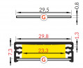StrongLumio klosz/listwa maskująca do profilu Wide 24 przeźroczysta 1000mm