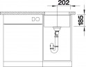 BLANCO 523727 zlewozmywak SUBLINE 375-U magnolie lesklá InFino manualny PuraPlus