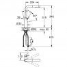 Bateria dźwigniowa GROHE 30270GN0 ESSENCE L z dualnym prysznicem Cool Sunrise