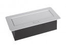 StrongPower Gniazdko elektryczne 2x 230V, 2x USB A/C, srebrny, FR