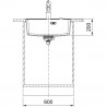 FRANKE Zlew MRG 610-52 RTL 560 x 510mm czarny matowy