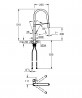 GROHE 30433000 Baterie VIAMO z profesjonalną wylewką aerator/strumień chrom