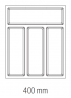 Wkład na sztućce Classico Kristall softTouch (322 x 424 mm) czarny